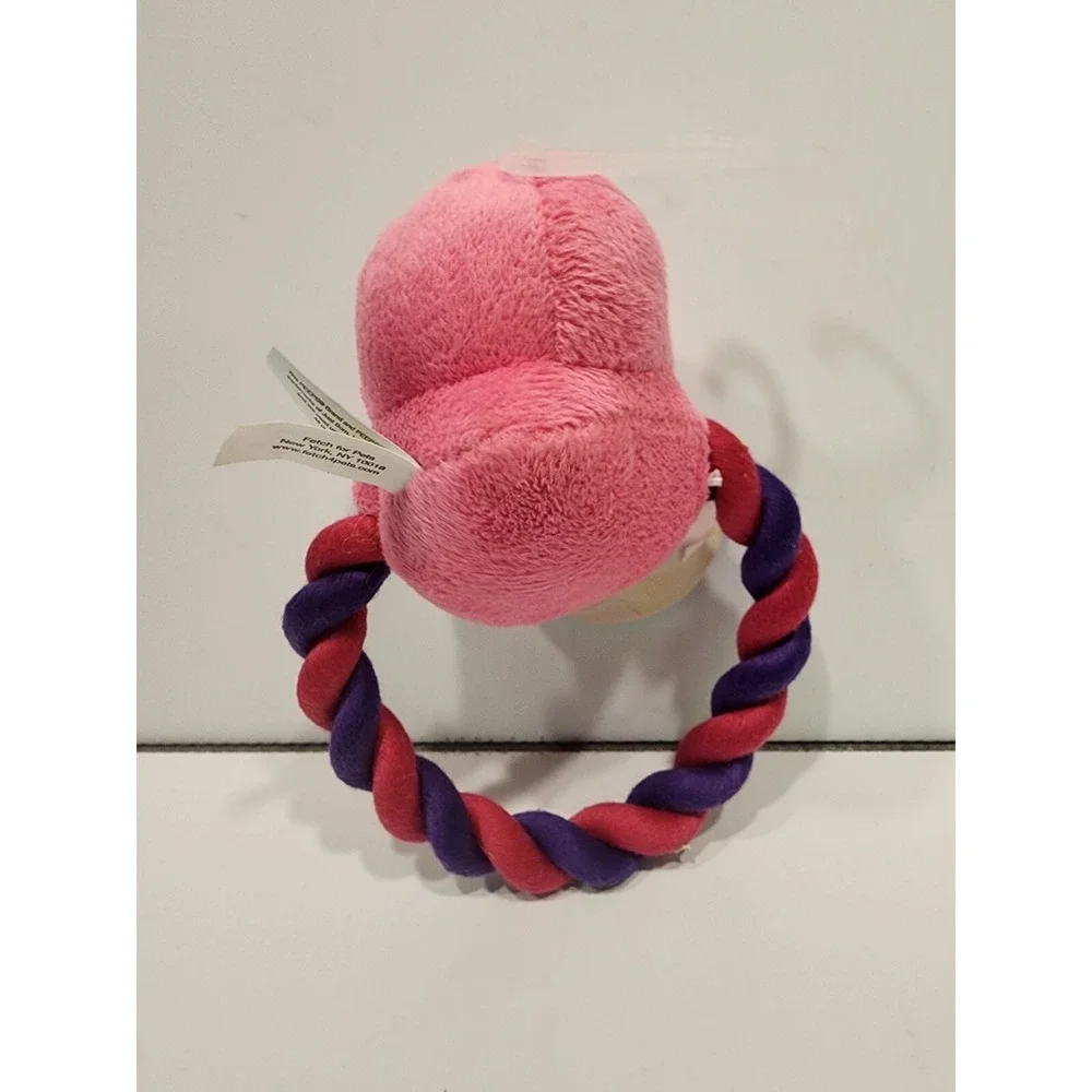 PEEPS Pink  Chick  Squeaky ‎ Chew Rope Tug Pull dog  Toy Plush Easter  NEW